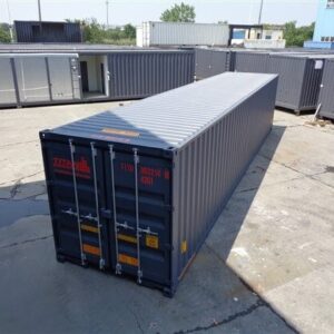 Contenedor marítimo 40 pies dobles puertas gris nuevo