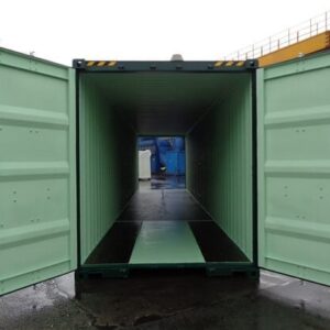Contenedor marítimo 40 pies dobles puertas verde nuevo