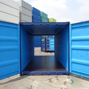 Contenedor marítimo 20 pies doubles puertas azul nuevo